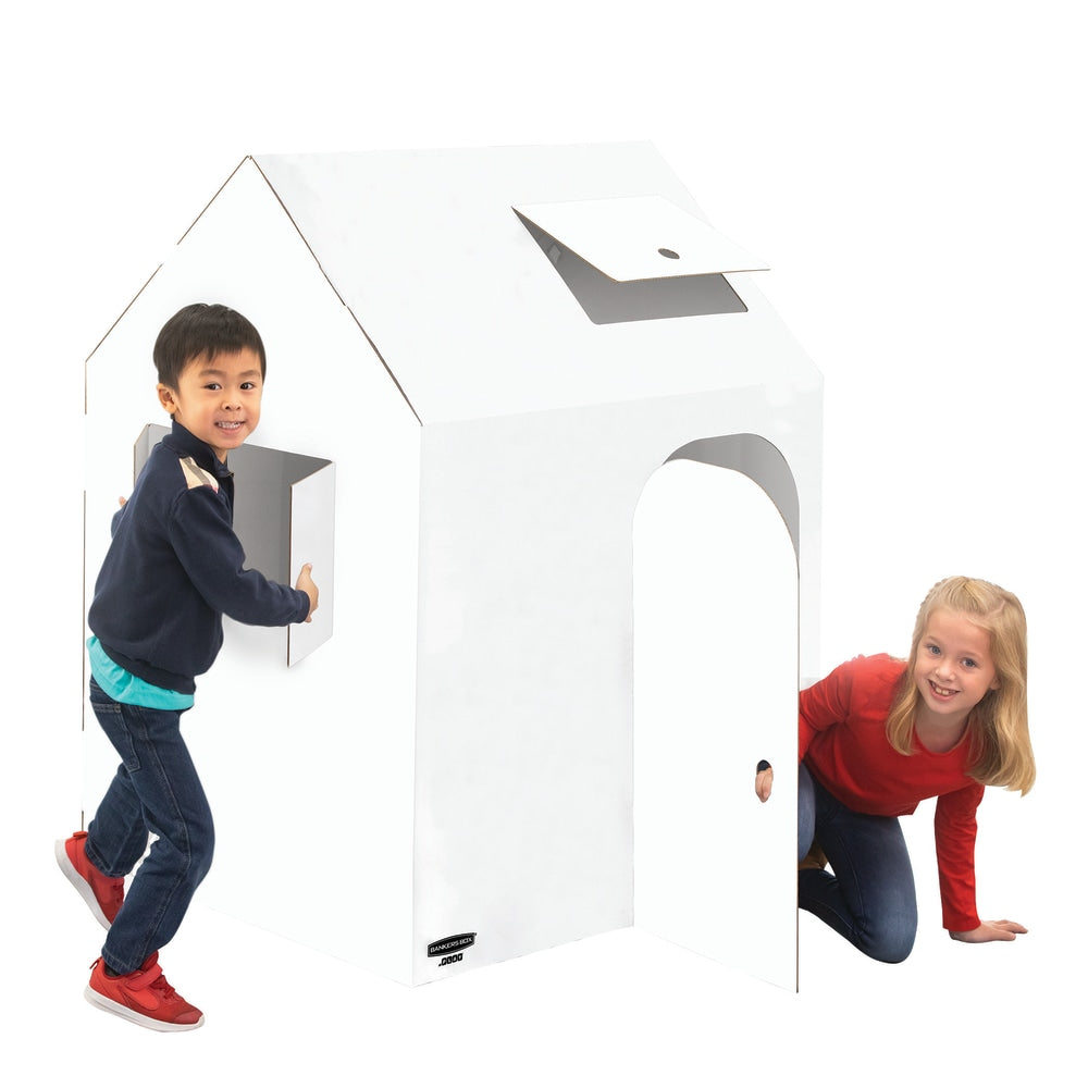 Bankers Box At Play Playhouse, 48inH x 32inW x 38inD, White