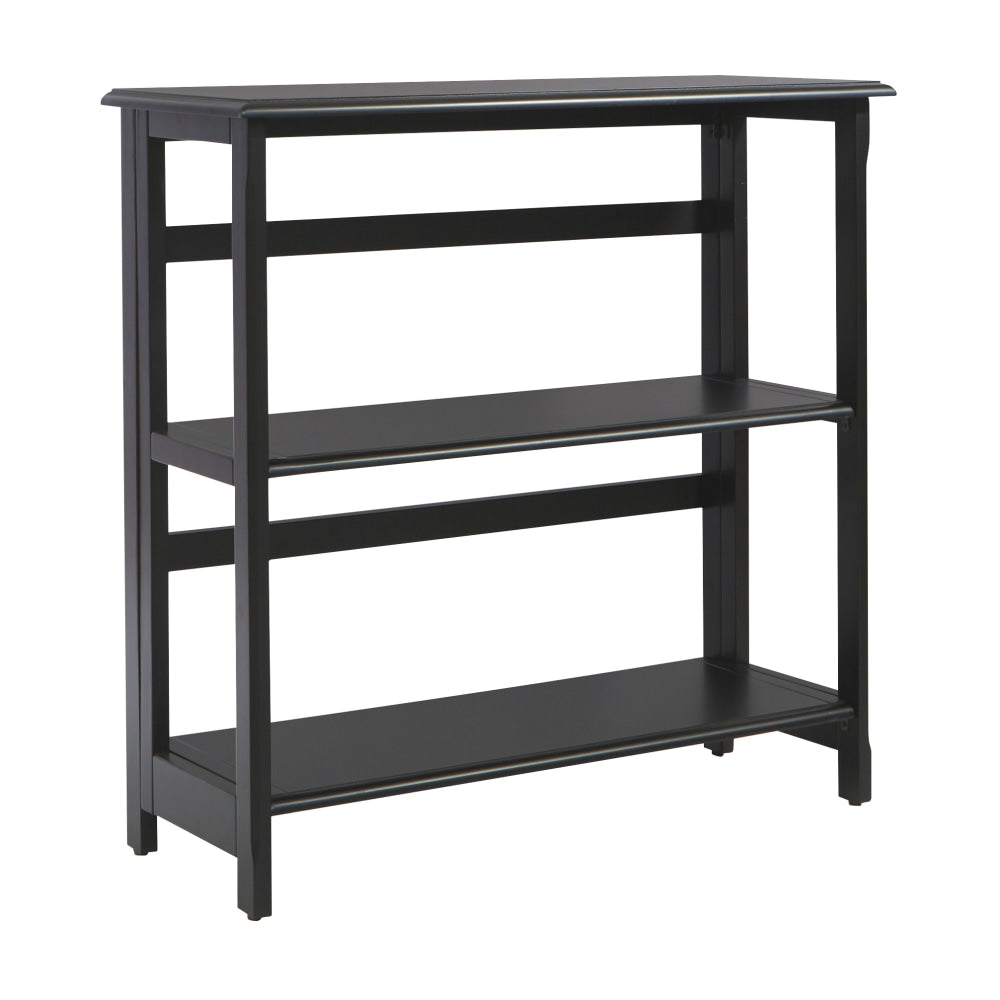 Office Star Brookings 33inH 3-Shelf Bookcase, Black