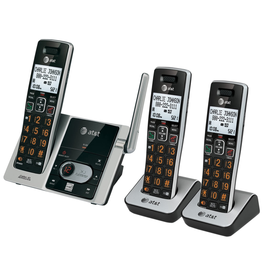 AT&T CL82313 DECT 6.0 Expandable Cordless Phone System With Digital Answering System