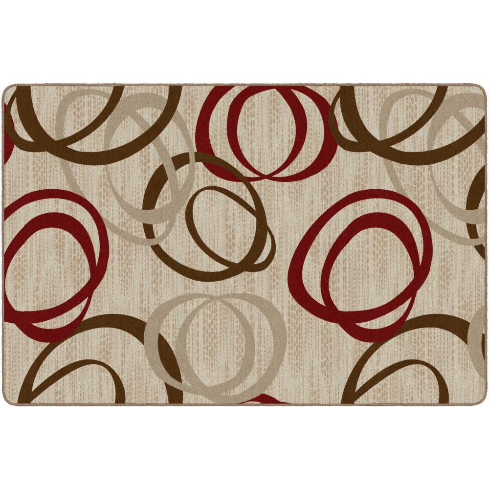 Flagship Carpets Printed Rug, Duo, 6ftH x 9ftW, Pearl