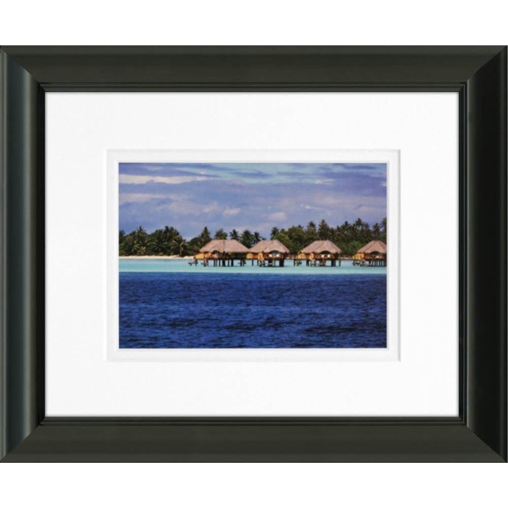 Timeless Frames Addison Framed Coastal Artwork, 8in x 10in, Black, Bora Bora Bungalows