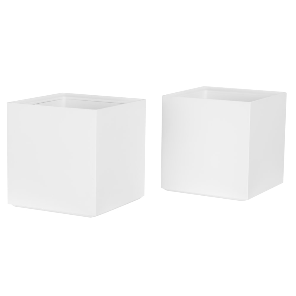 Bostitch Office Konnect Stackable Tall Storage Cups, White, Pack Of 2 Cups