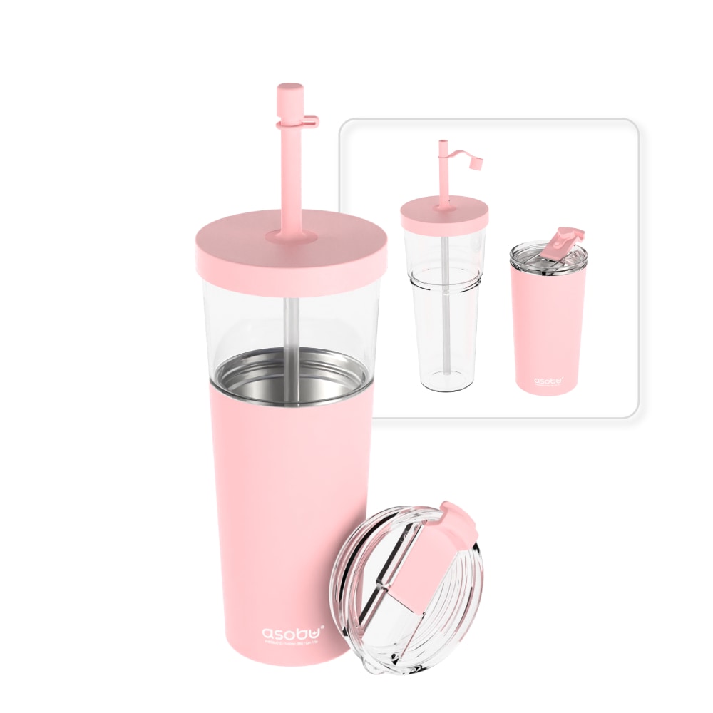 Asobu Marina 2-in-1 Tumbler, 28 Oz, Pink