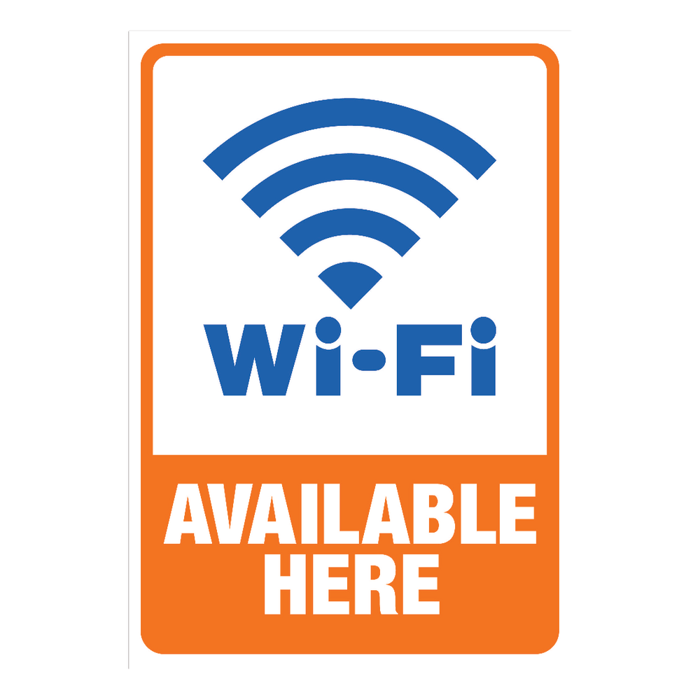 Cosco Sign Vinyl Decals, Wi-Fi Available Here, 5 1/4in x 6 1/4in