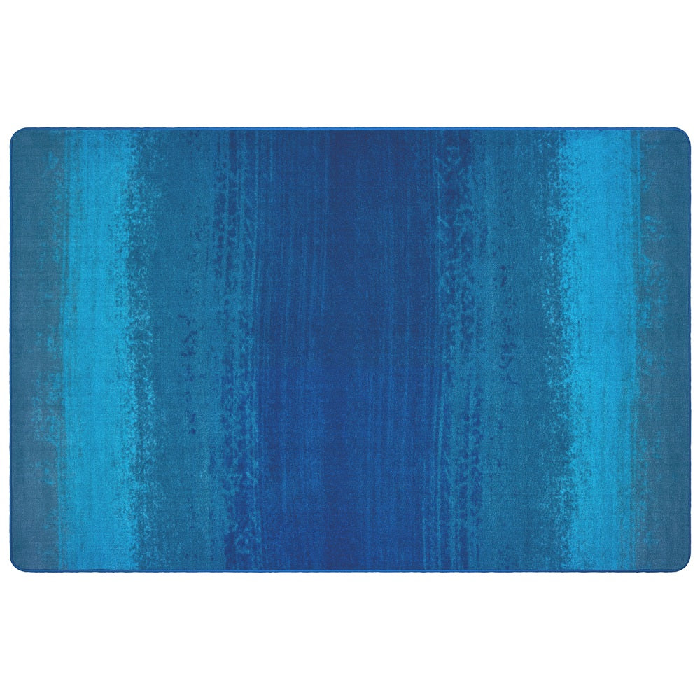 Carpets for Kids Pixel Perfect Collection Water Stripes Activity Rug, 4ft x 6ft, Blue