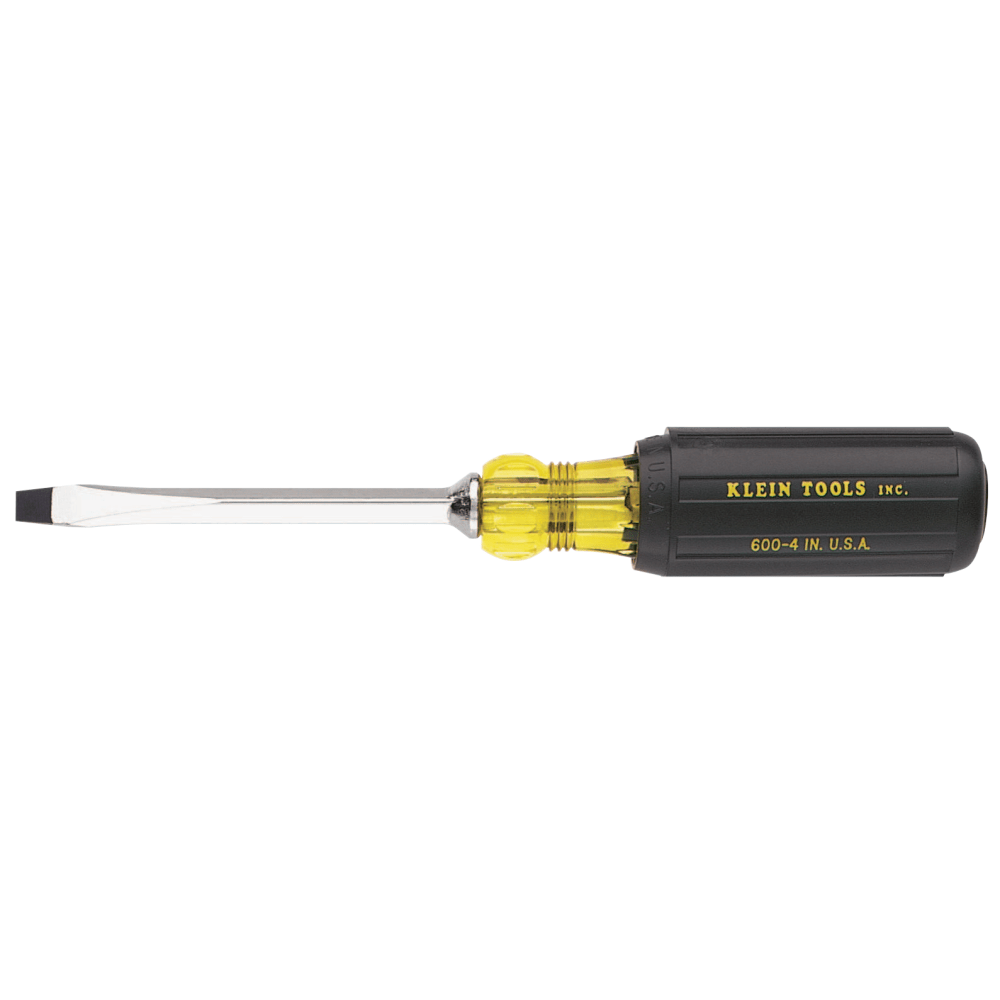 Keystone-Tip Cushion-Grip Screwdriver, 1/4 in Tip, 8-11/32 in Overall L