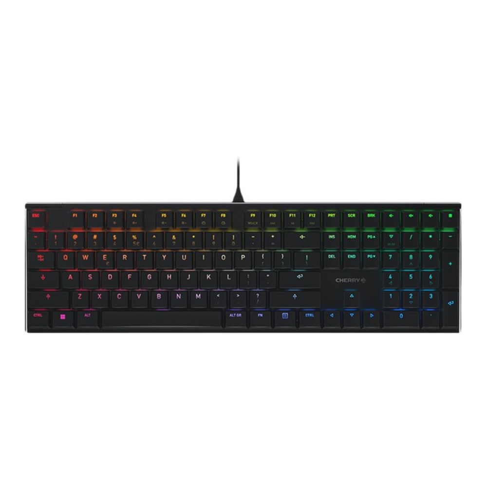 CHERRY MX 10.0N RGB - Keyboard - backlit - USB - US - key switch: CHERRY MX Low Profile RGB Speed - black