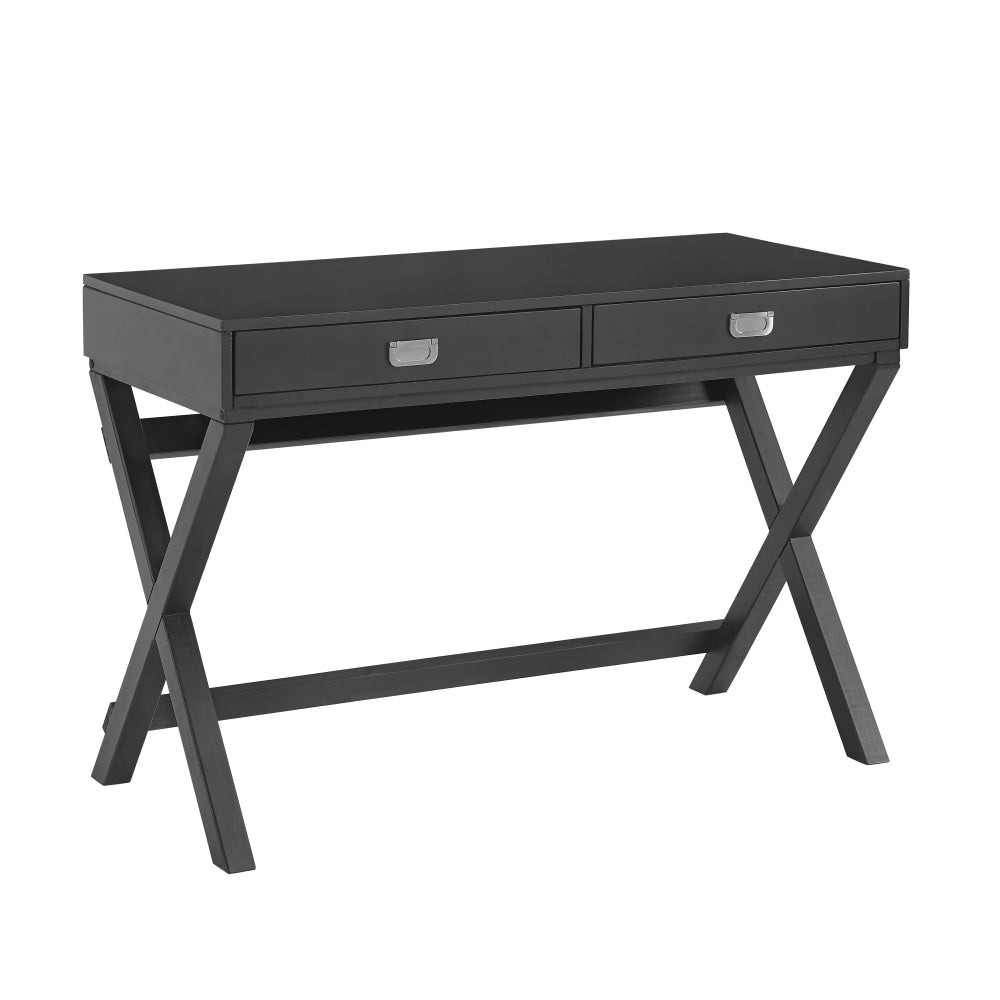 Linon Ari 44inW Home Office Writing Desk, Black