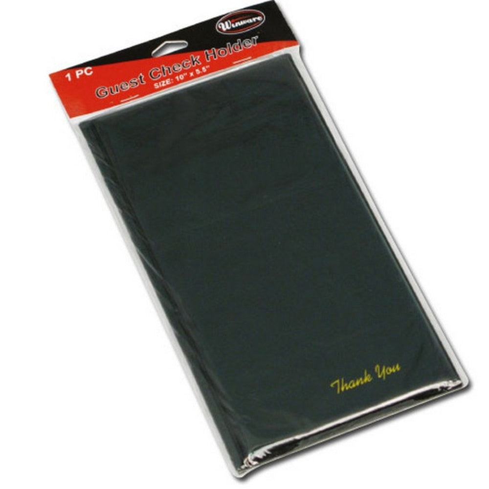 Winco Check Presenter, 6in x 11 1/2in, Black