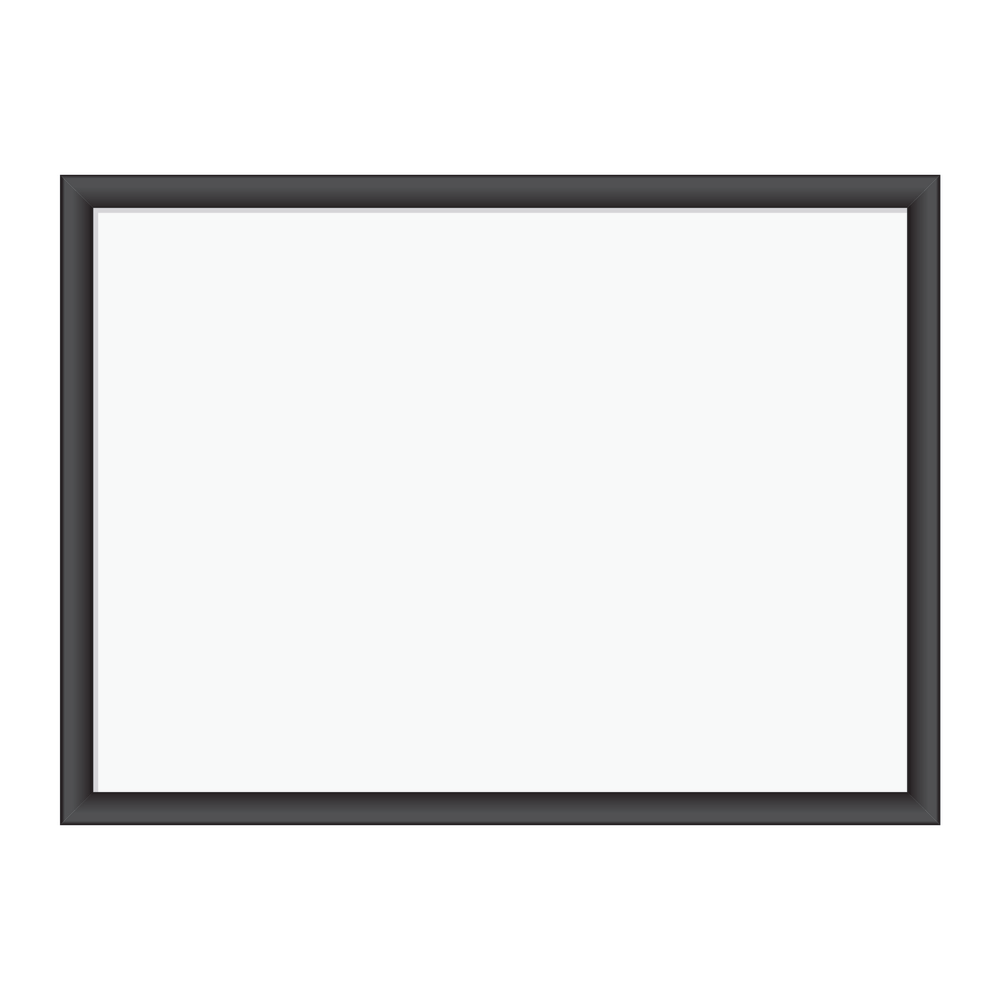 U Brands Magnetic Dry-Erase Board, 23in X 17in, Black Wood Frame