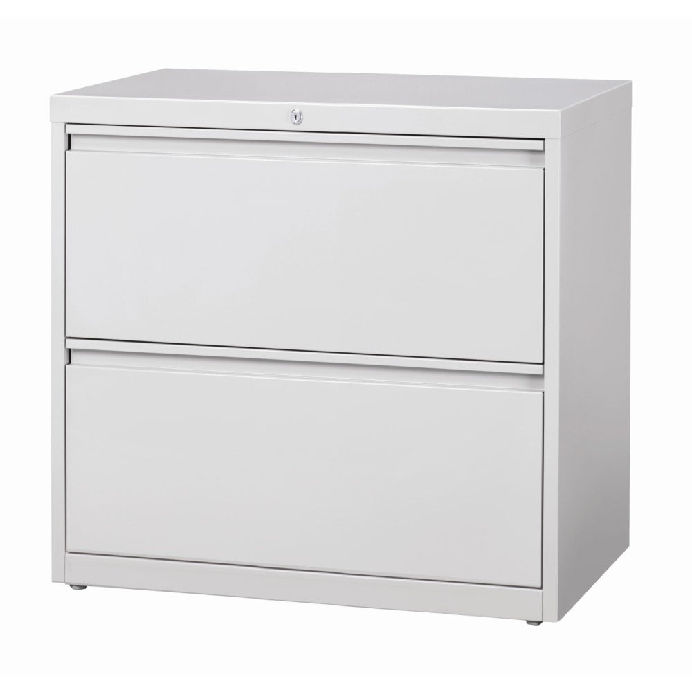 WorkPro 30inW x 18-5/8inD Lateral 2-Drawer File Cabinet, Light Gray