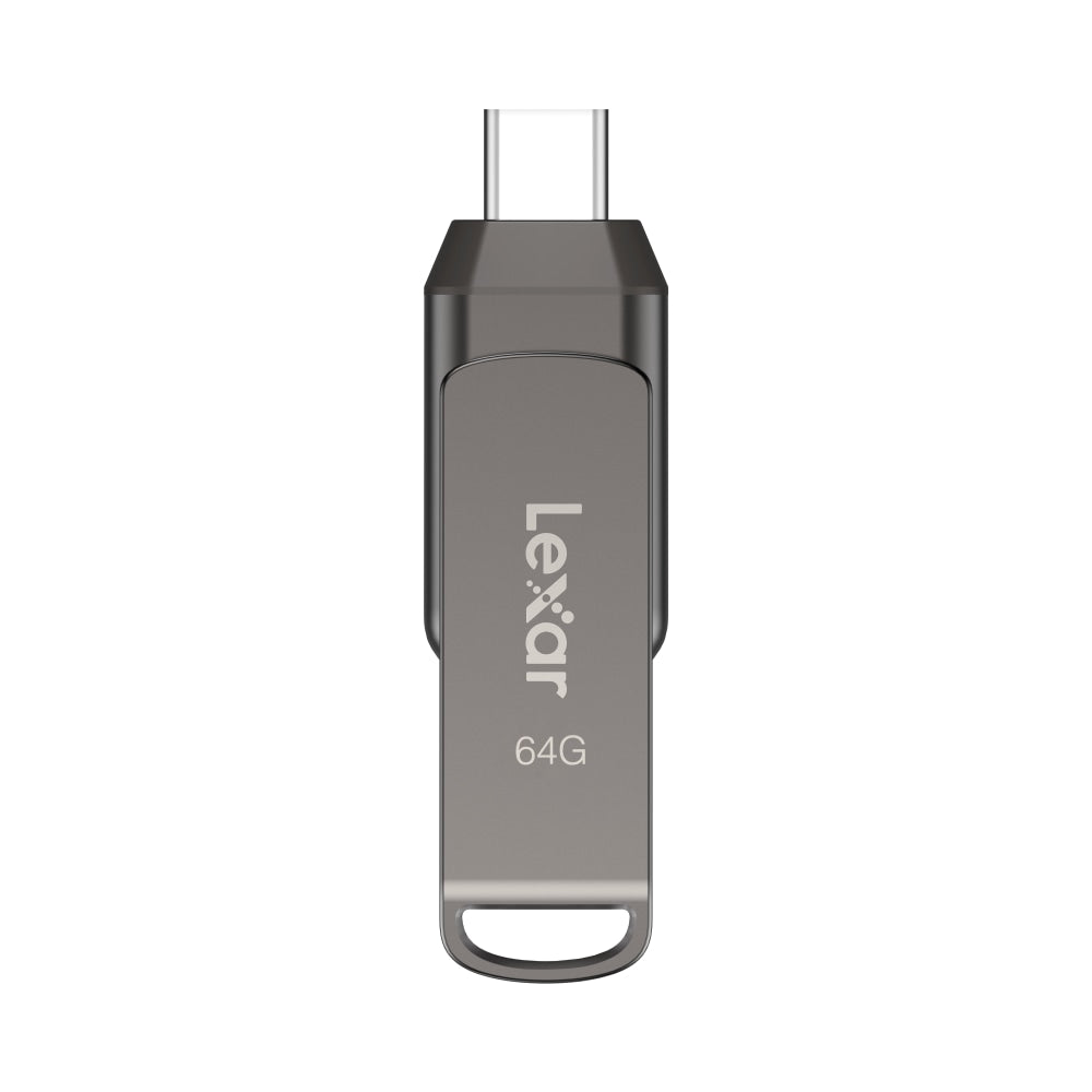 Lexar JumpDrive Dual Drive D400 USB 3.1 Type-C USB Drive, 64GB, Silver