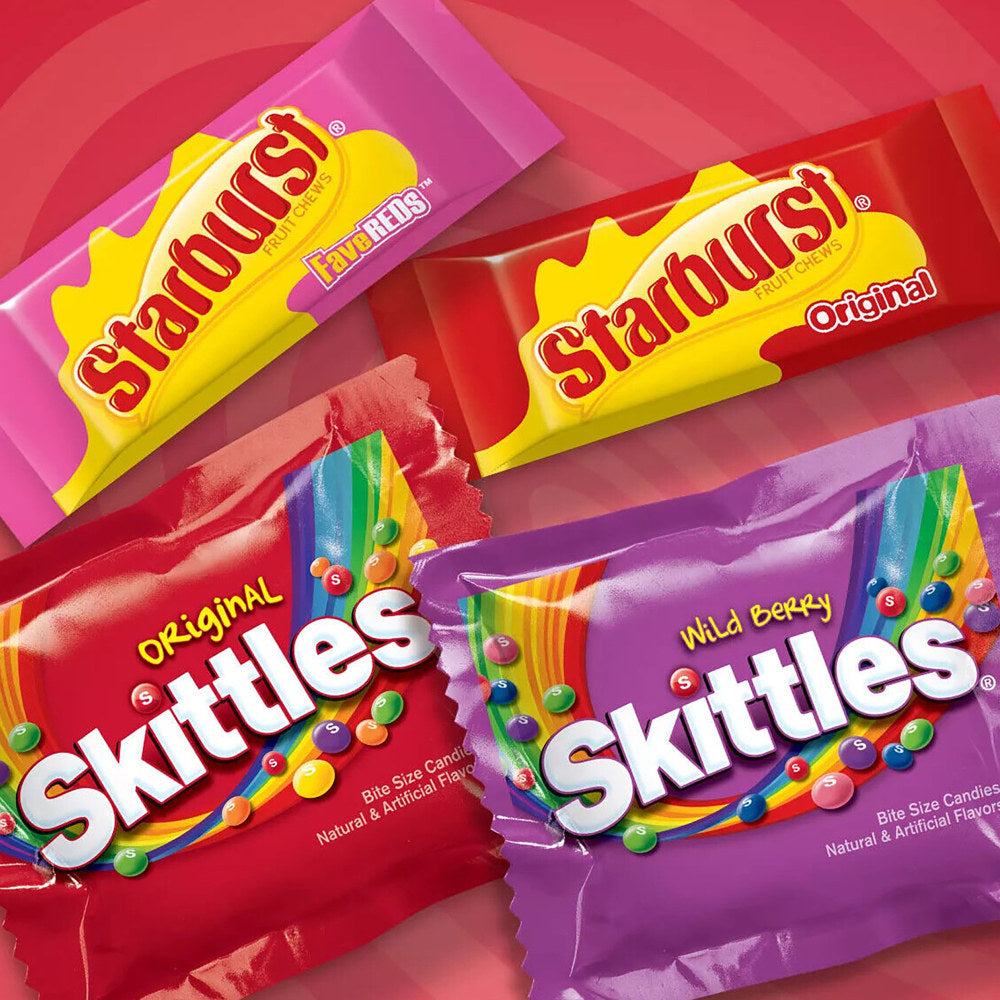 Skittles & Starburst Fun-Size Variety Pack, 104.4 Oz