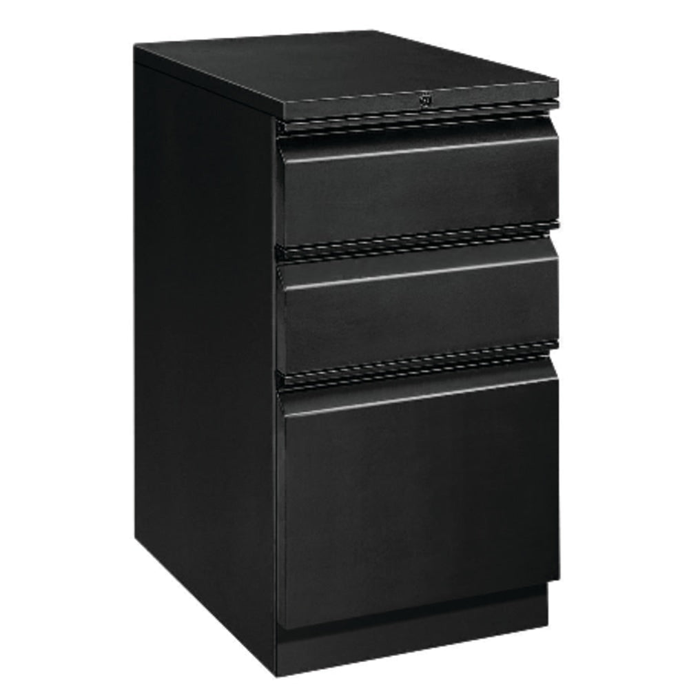 HON Efficiencies 19-7/8inD Vertical Mobile Pedestal File Cabinet, Black