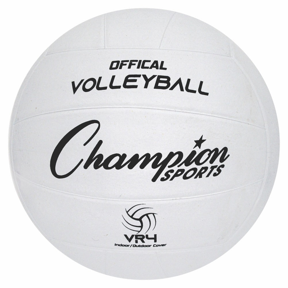 Champion Sports Rubber Volleyballs, Official Size, White, Pack Of 3 Balls