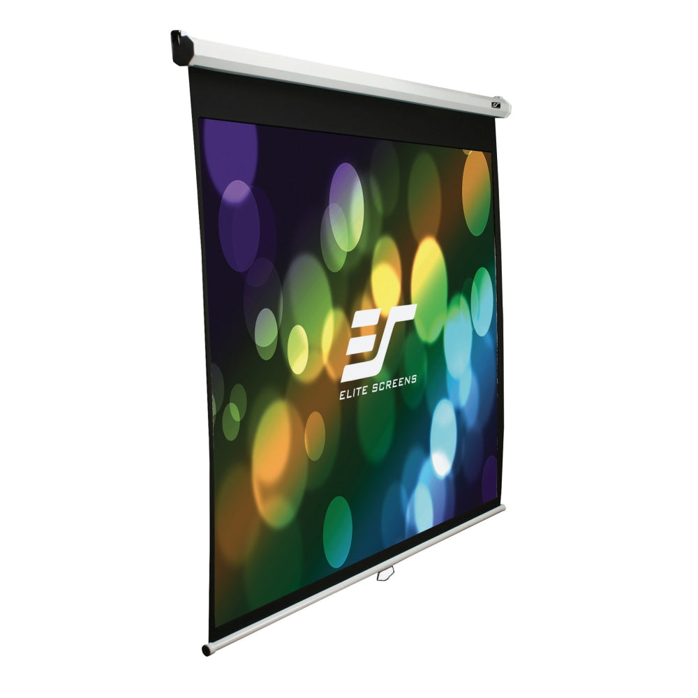 Elite Screens Manual Series M135UWV2 - Projection screen - ceiling mountable, wall mountable - 135in (135 in) - 4:3 - MaxWhite - black