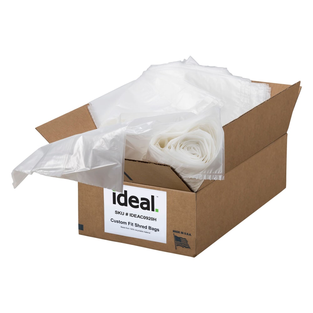 ideal. Shredder Bags, For Model 2503/2604/3104, 40 Gallons, 33-1/2in x 47-1/2in, Pack Of 80