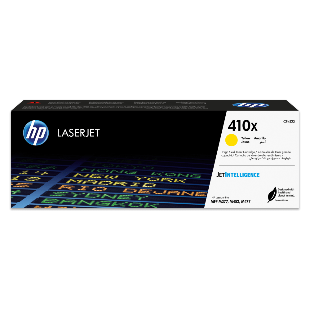 HP 410X Yellow Contract High Yield Toner Cartridge, CF412XC