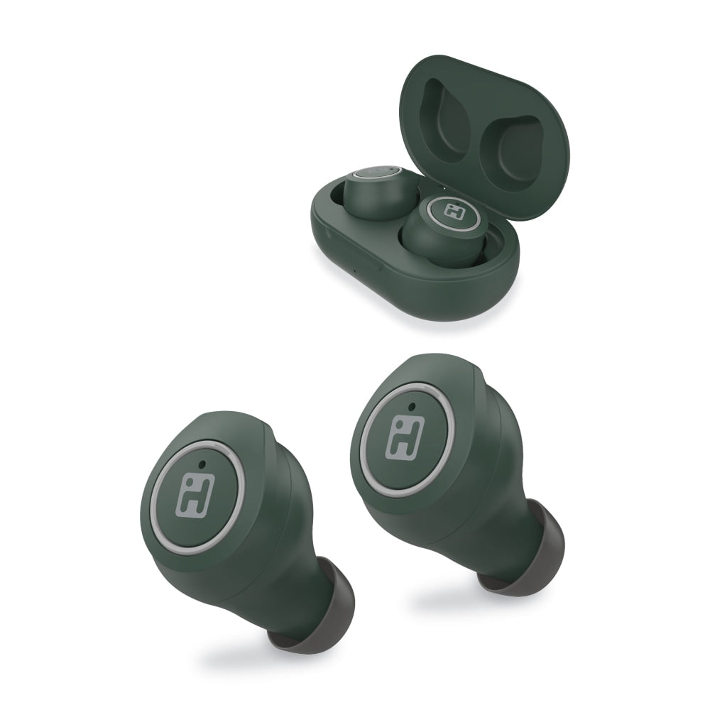 iHome XT-15 True Wireless Bluetooth In-Ear Earbuds, Green