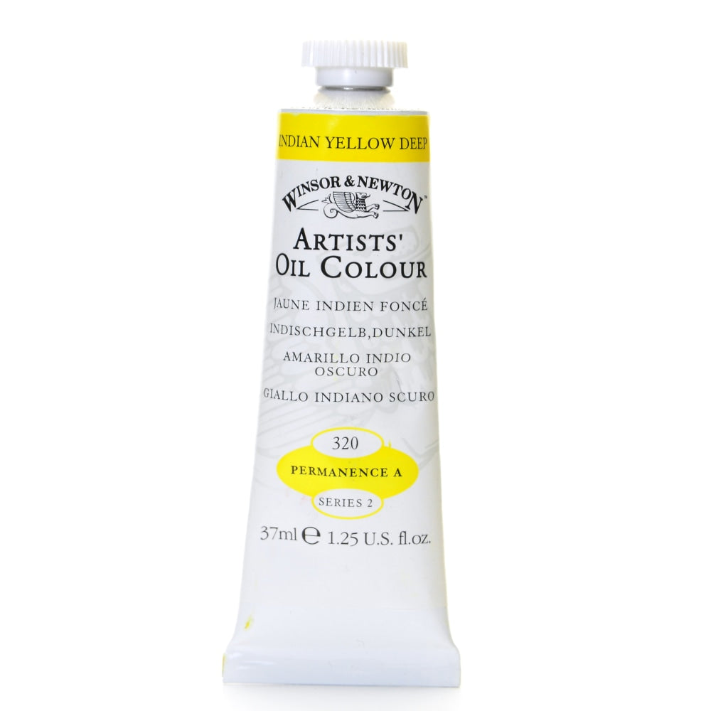 Winsor & Newton Artists Oil Colors, 37 mL, Indian Yellow Deep, 320, Pack Of 2