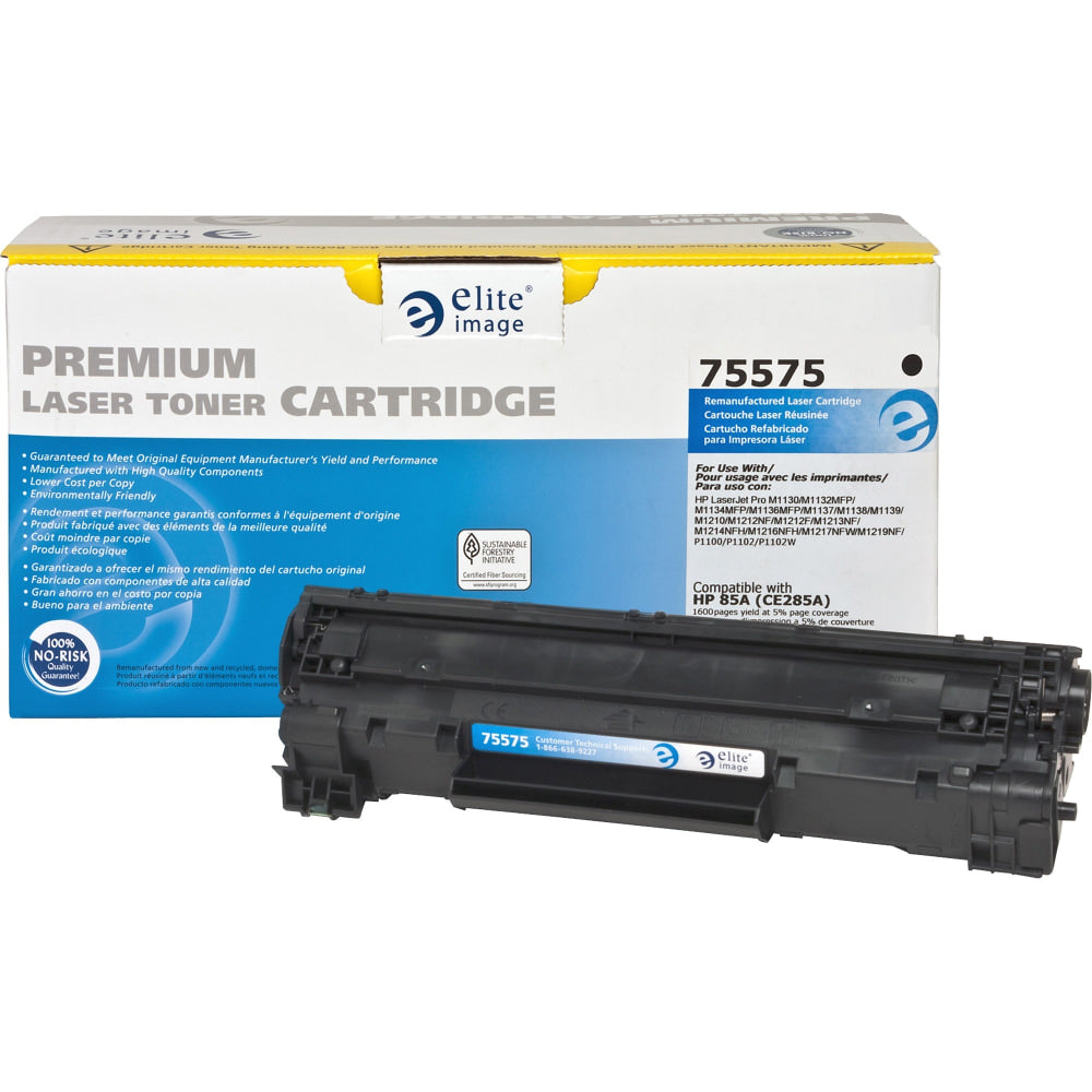 Elite Image Remanufactured Black Toner Cartridge Replacement For HP 85A, CE285A