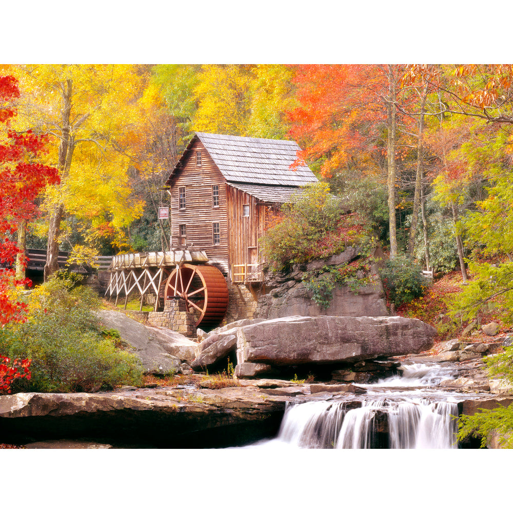 Biggies Landscape/Seascape Mural, 40in x 30in, Unframed, Water Wheel