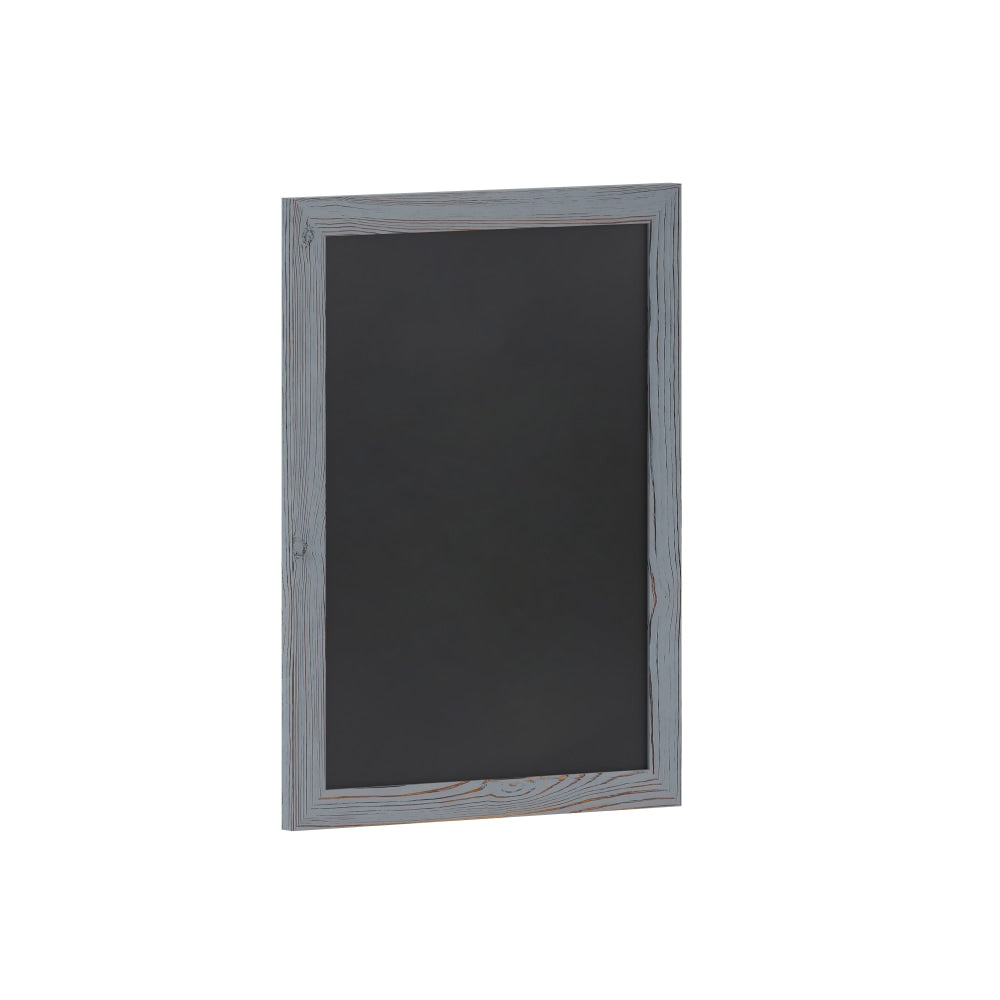 Flash Furniture Canterbury Wall Mount Magnetic Chalkboard Sign, 18in x 24in, Gray