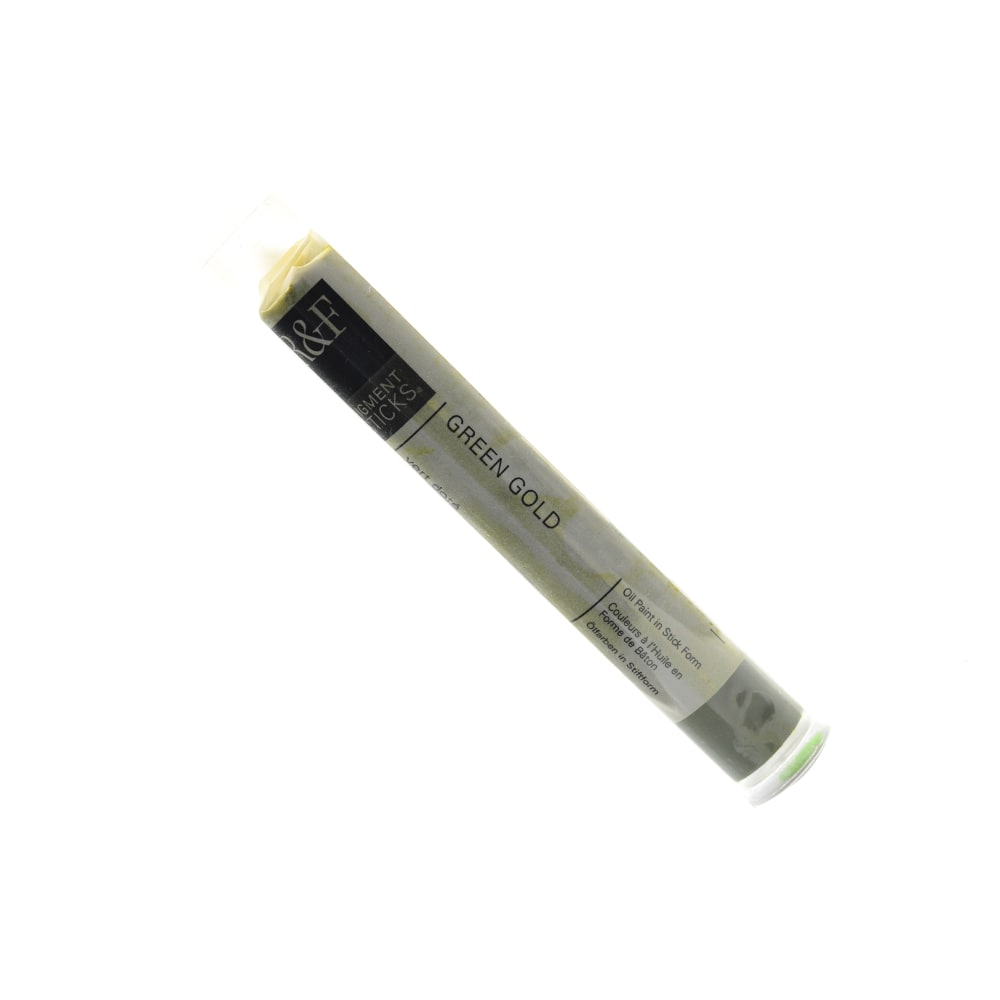 R & F Handmade Paints Pigment Sticks, 38 mL, Green Gold