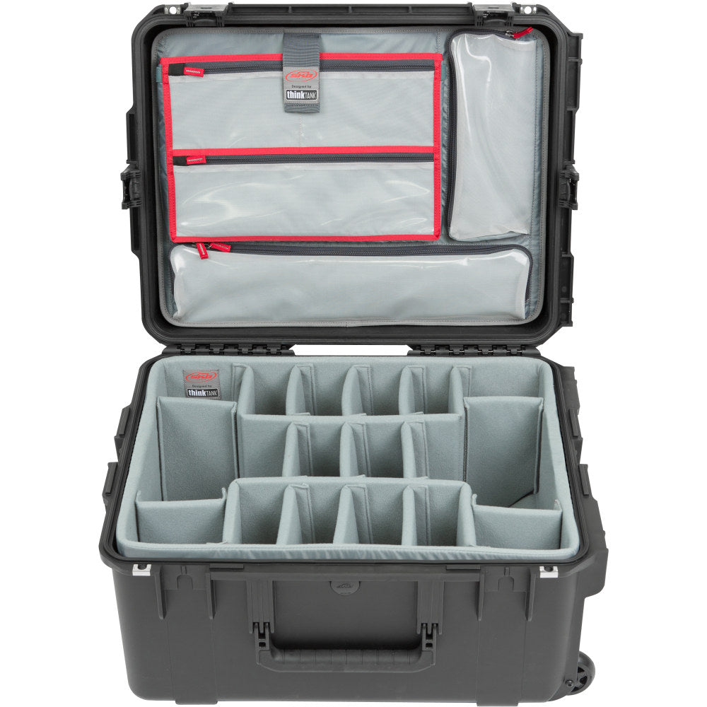 SKB Cases i Series Protective Case With Padded Dividers And Wheels, 21in x 13-1/2in x 10in, Black