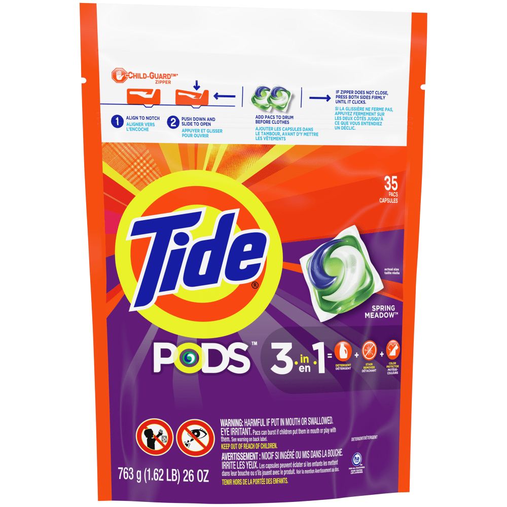 Tide 3 1 Pods Laundry Detergent, Pack of 35 Pods.