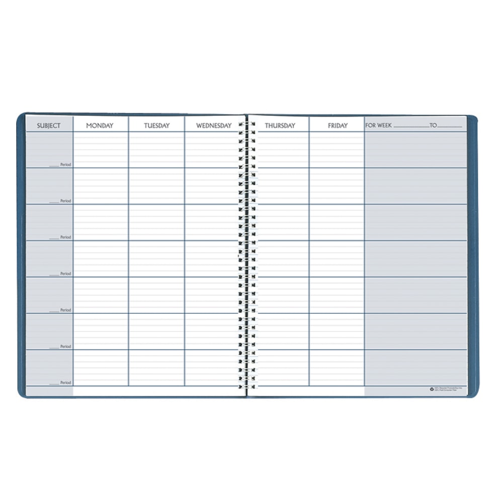 House of Doolittle 40-Week Teachers Planners, Blue, 8-1/2in x 11in, Pack Of 2 Planners