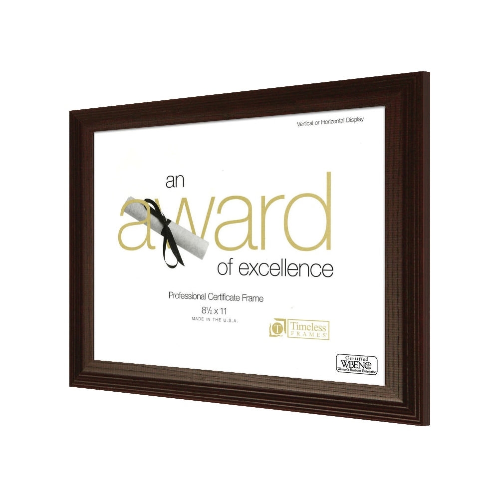 Timeless Frames Englewood Award Frame, 8 1/2in x 11in, Cordovan