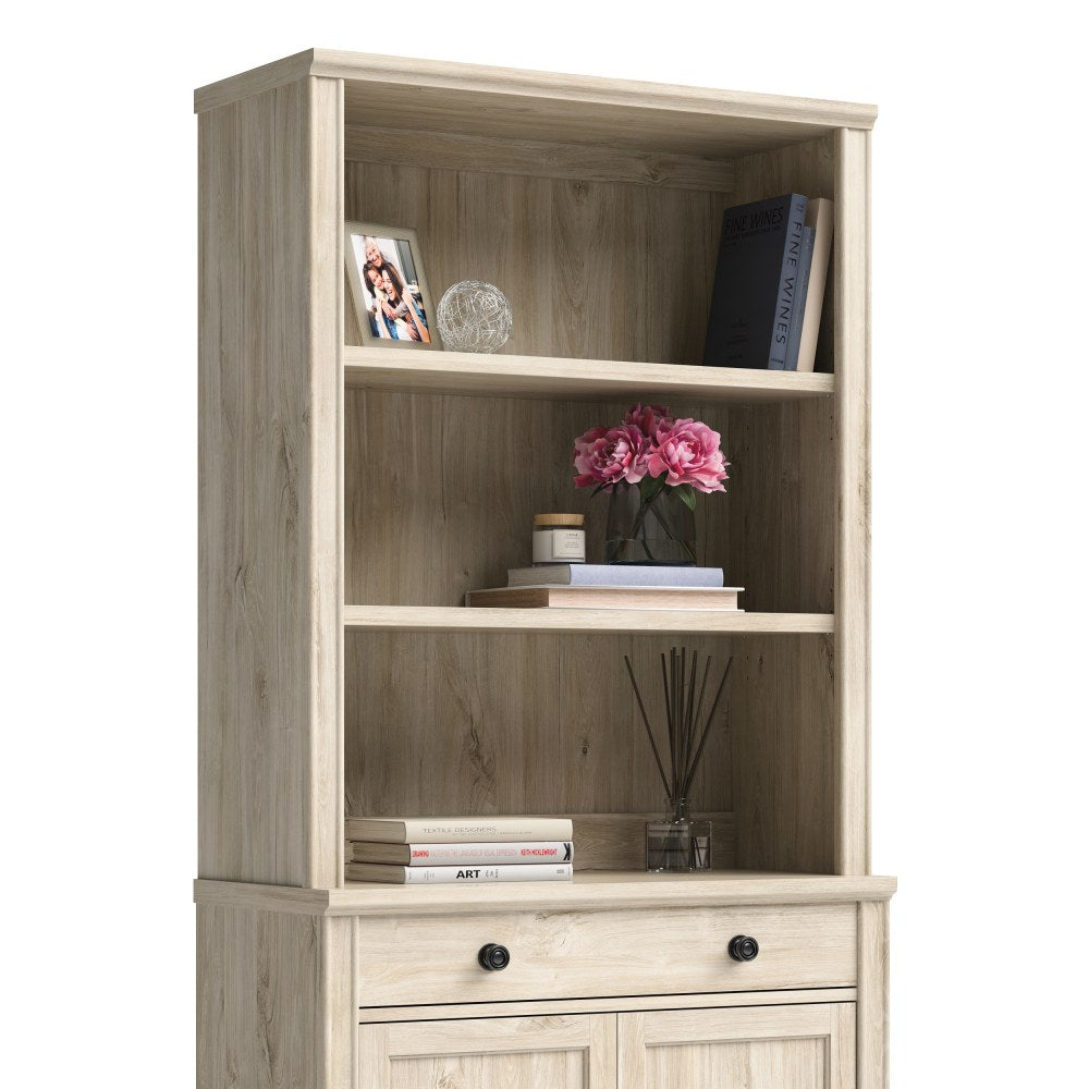 Sauder Hammond Library Hutch, Chalk Oak