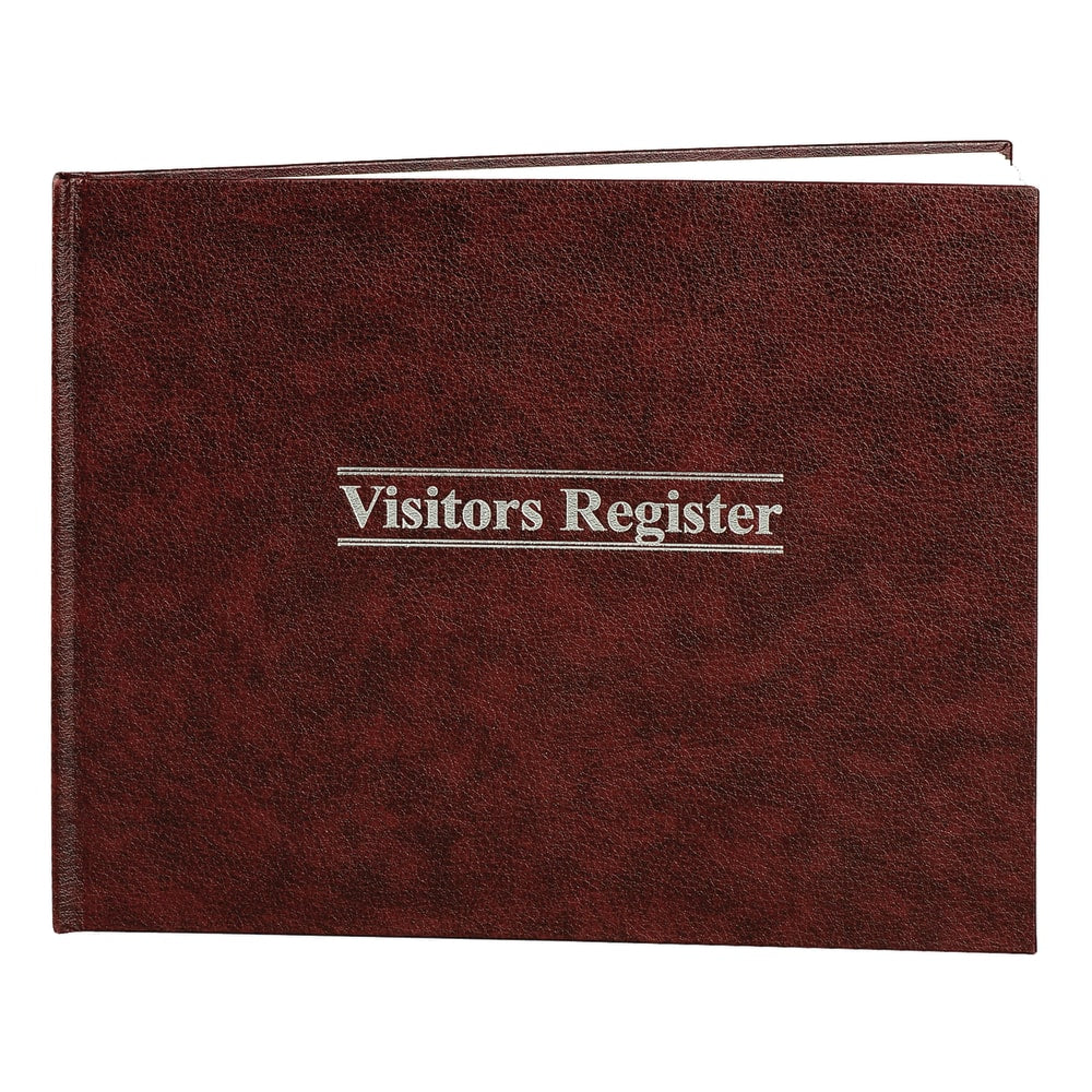 Wilson Jones Visitor Register, 11 1/2in x 8 1/2in, Black/Red