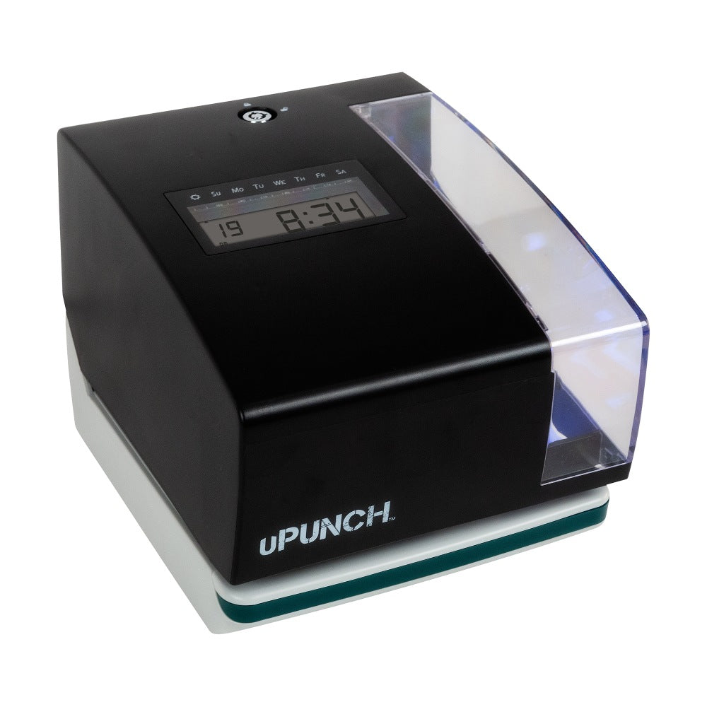 uPunch Digital Time Clock And Date Stamp, 5.6inH x 6.5inW x 6.8inD, CR1000