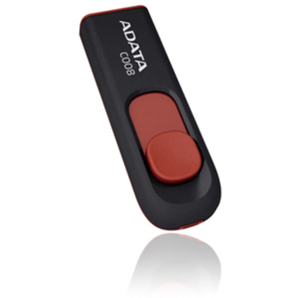 ADATA Classic Series C008 - USB flash drive - 64 GB - USB 2.0 - black, red