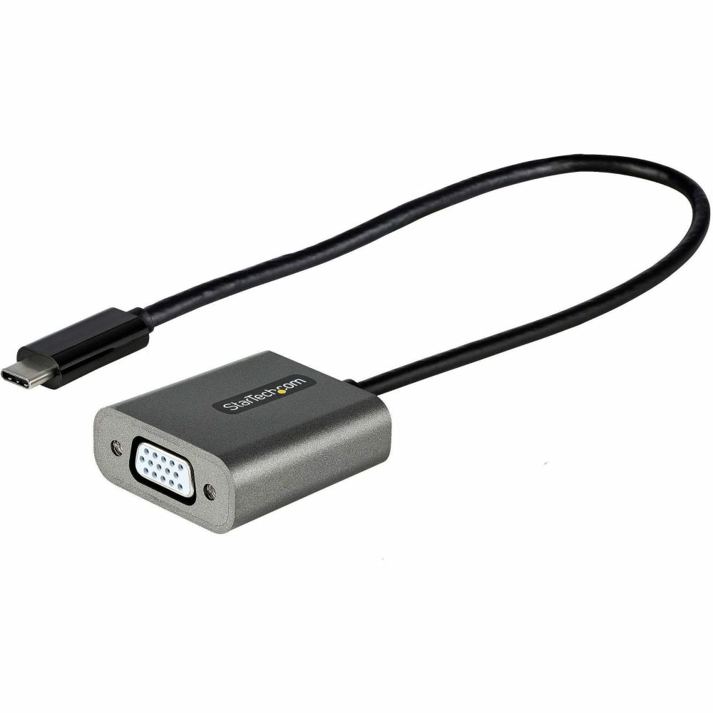 StarTech.com USB C to VGA Adapter, 1080p USB Type-C to VGA Adapter Dongle, USB-C to VGA Monitor/Display Video Converter, 12in Long Cable - USB-C to VGA adapter dongle supports 1920x1200p/1080p/HBR2 - 12in long cable