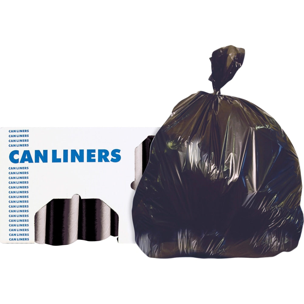 Heritage AccuFit RePrime Can Liners - 23 gal/55 lb Capacity - 28in Width x 45in Length - 0.90 mil (23 Micron) Thickness - Black - Resin - 8/Carton - 25 Per Roll - Can