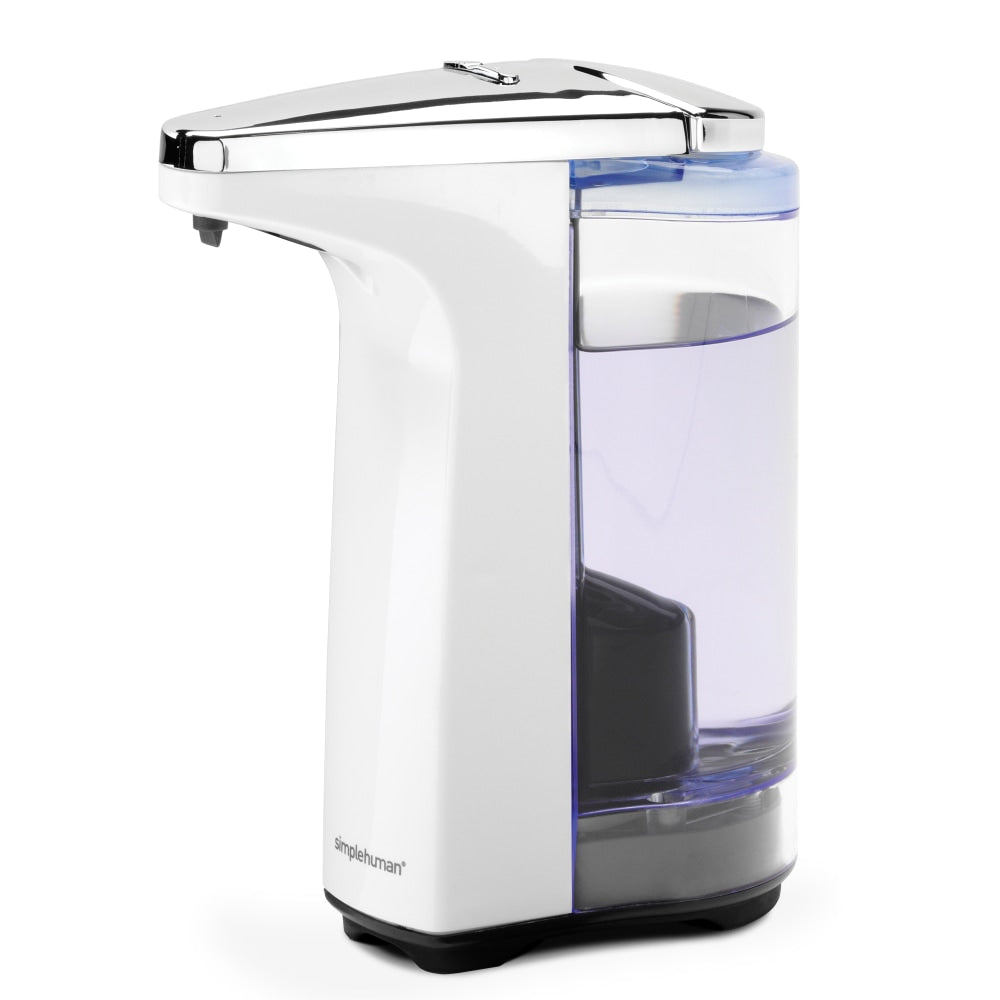 simplehuman 8 oz. Touch-Free Sensor Liquid Soap and Hand Sanitizer Dispenser, White