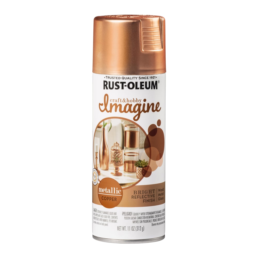 Rust-Oleum Imagine Craft and Hobby Spray Paint, 11 Oz, Metallic Copper, Pack Of 4 Cans