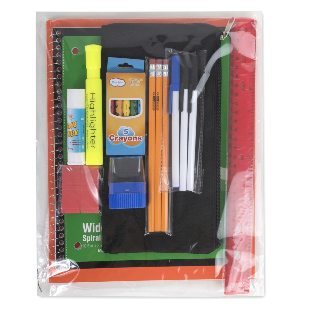 Trailmaker 20-Piece School Supply Kits, Pack Of 24 Kits