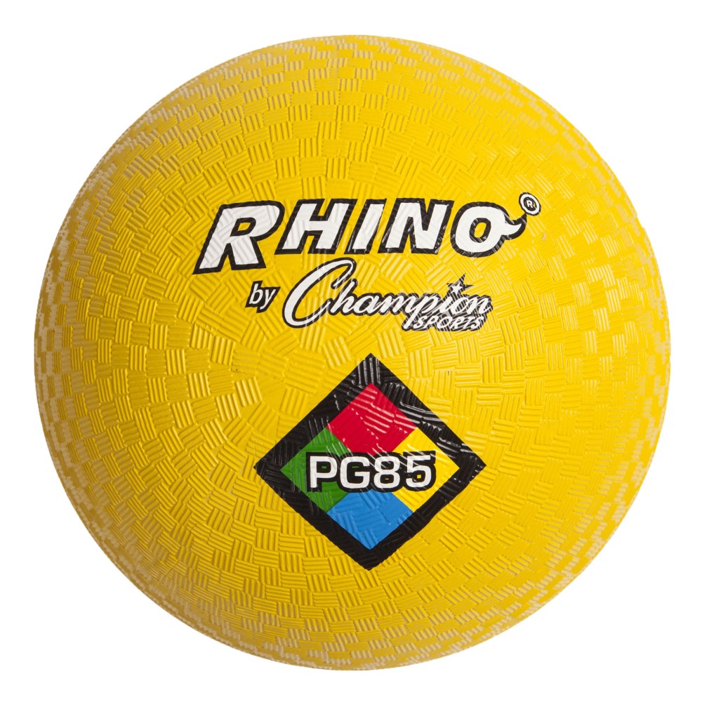 Champion Sports Playground Balls, 8-1/2in, Yellow, Pack Of 3 Balls