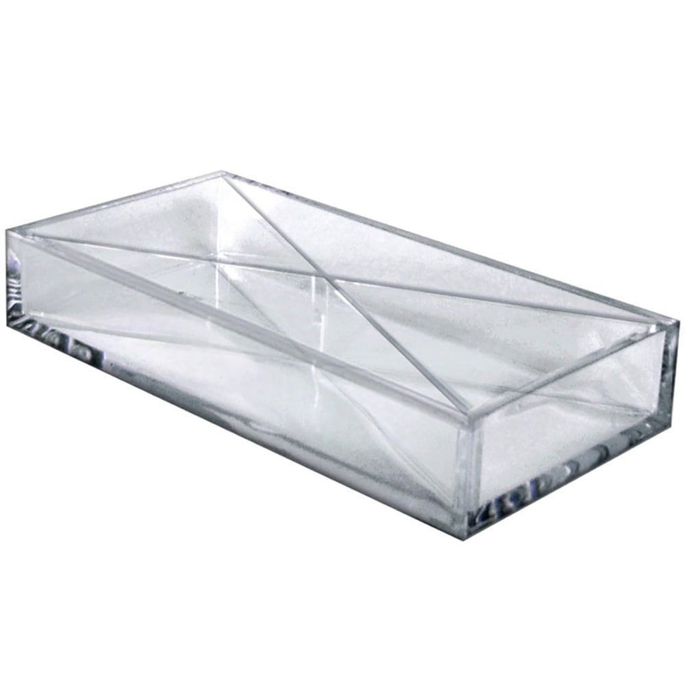 Azar Displays 4-Compartment Organizer Trays, Large, Clear, Pack Of 2 Trays