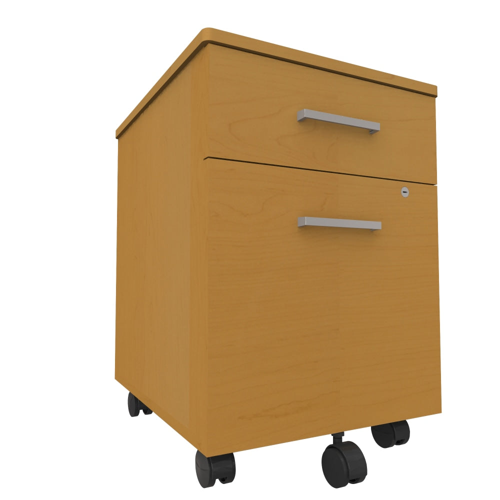 Linea Italia 20inD Mobile Vertical File Cabinet, Maple