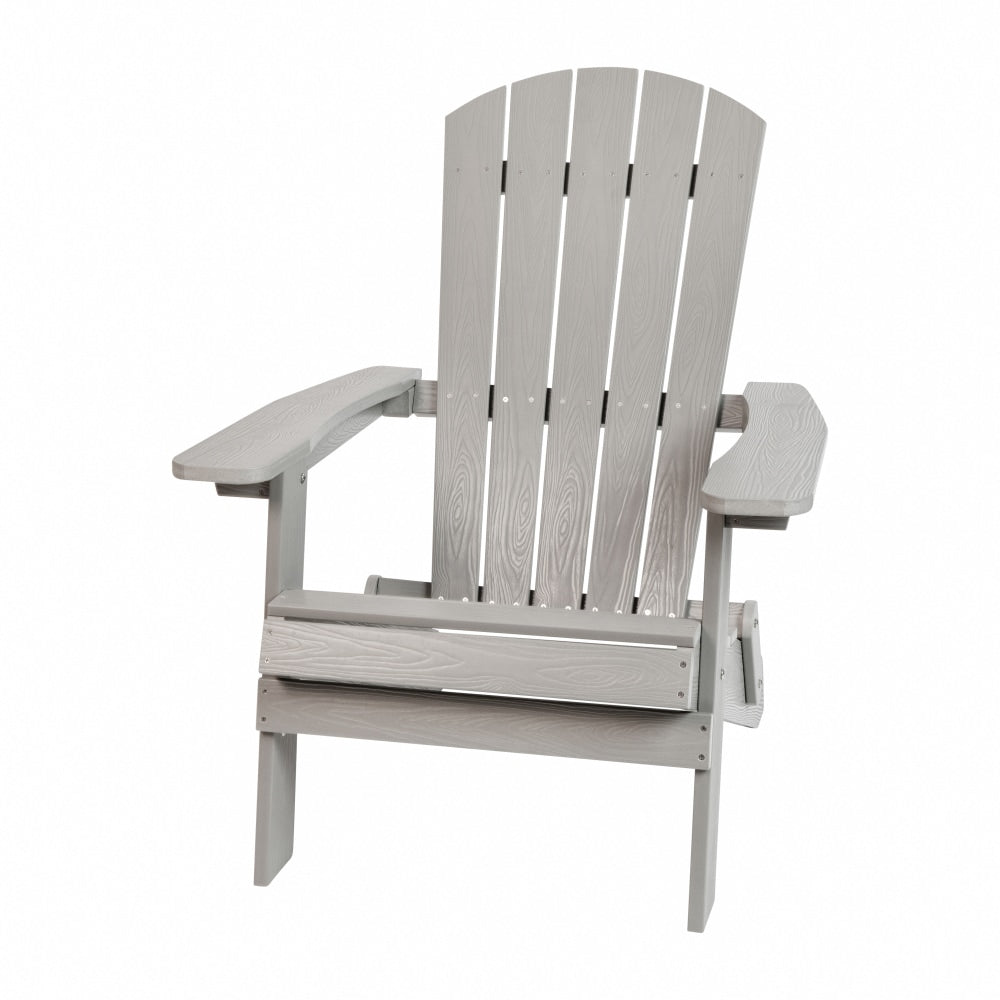 Flash Furniture Charlestown Folding Adirondack Chair, Gray