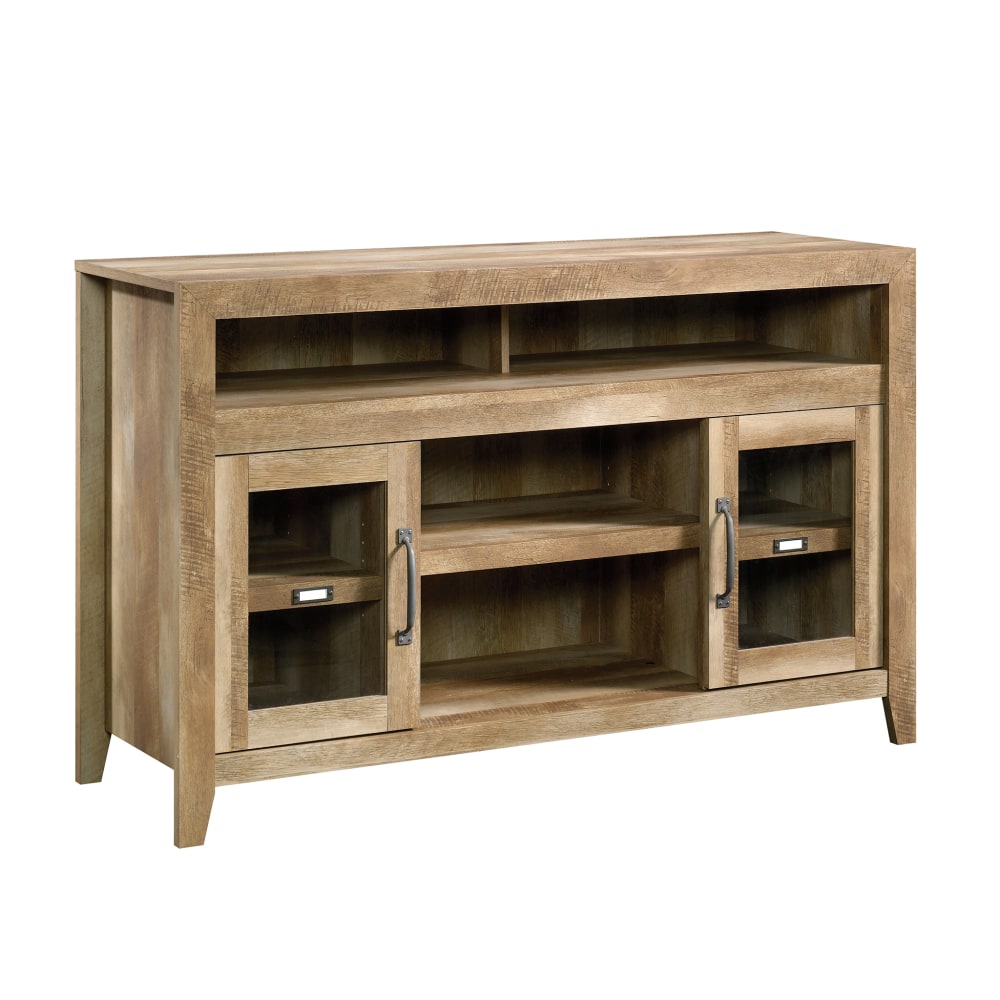 Sauder Dakota Pass Entertainment Credenza For 60in TVs, 37-1/4inH x 59inW x 19-3/4inD, Craftsman Oak