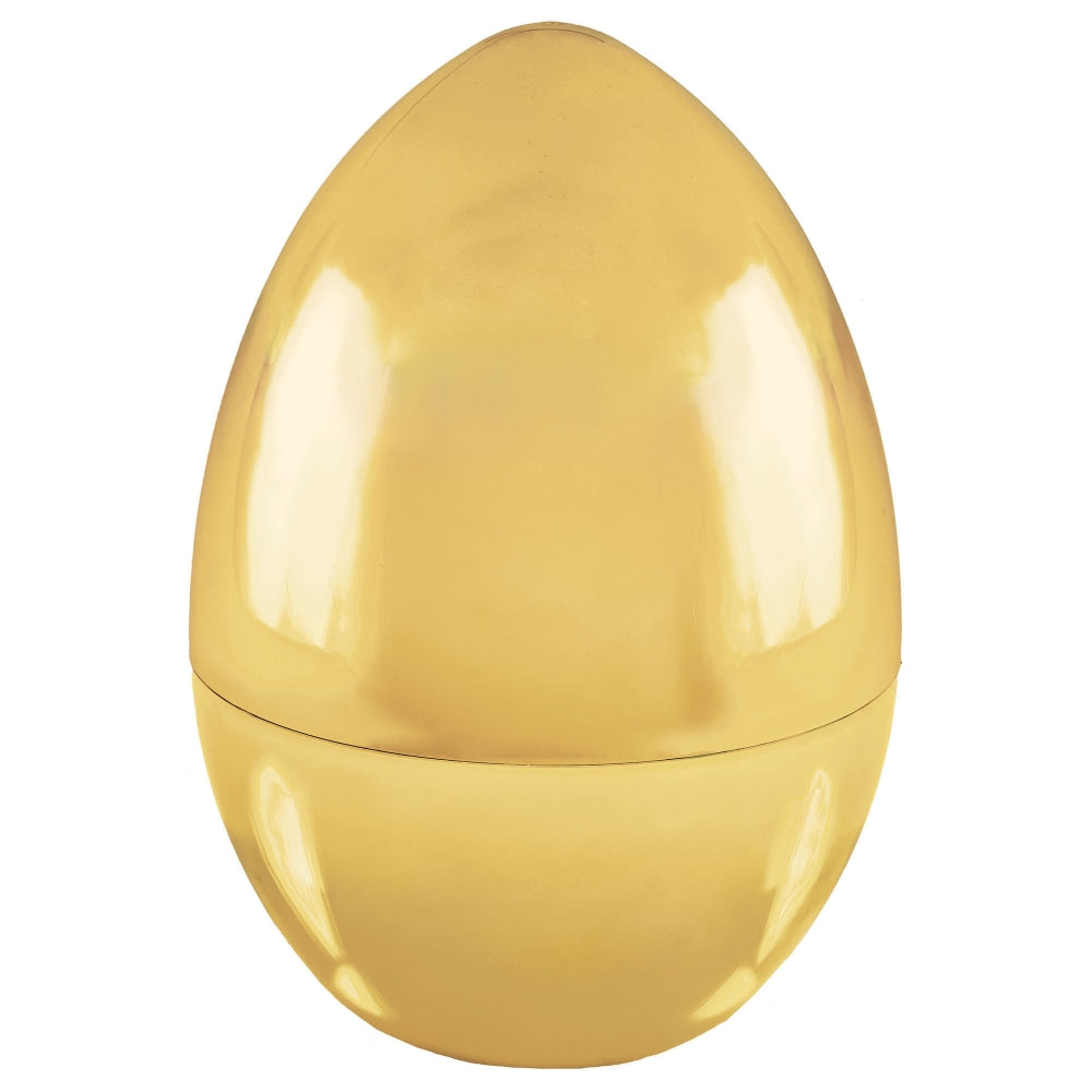 Amscan Jumbo Easter Eggs, 9-1/2inH x 6-1/2inW x 6-1/2inD, Gold, Pack Of 2 Eggs