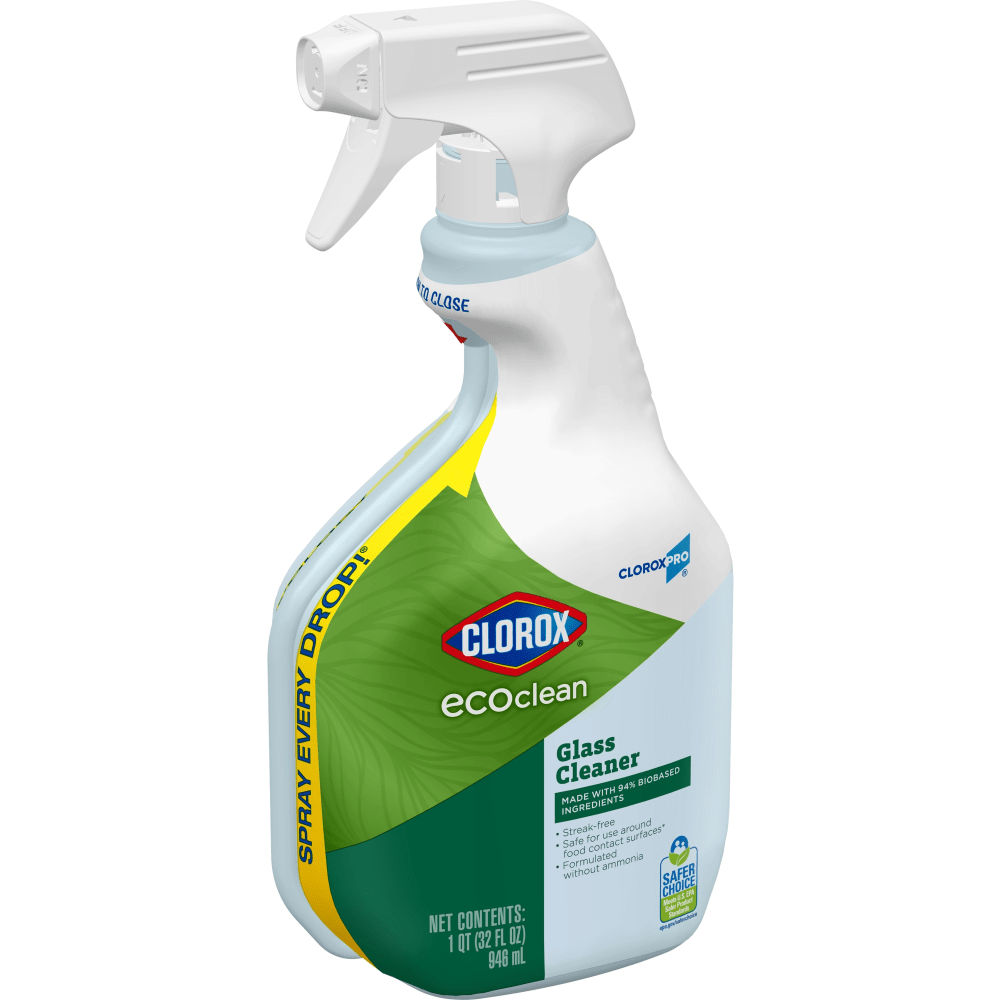 Clorox CloroxPro EcoClean Glass Cleaner Spray Bottle, 32 Oz