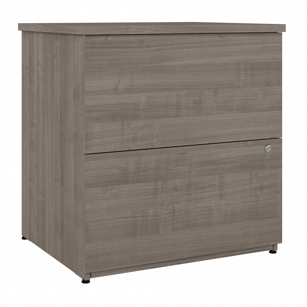 Bestar Logan 27-15/16inW x 23-5/8inD Lateral 2-Drawer File Cabinet, Silver Maple