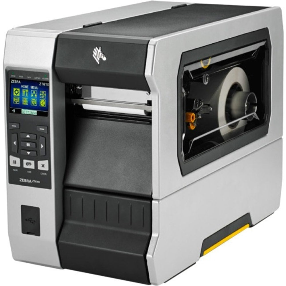 Zebra ZT610 Industrial Direct Thermal/Thermal Transfer Printer - Monochrome - Label Print - USB - Serial - Bluetooth - 12.50 ft Print Length - 4.09in Print Width - 14.02 in/s Mono - 203 dpi - 4.49in Label Width